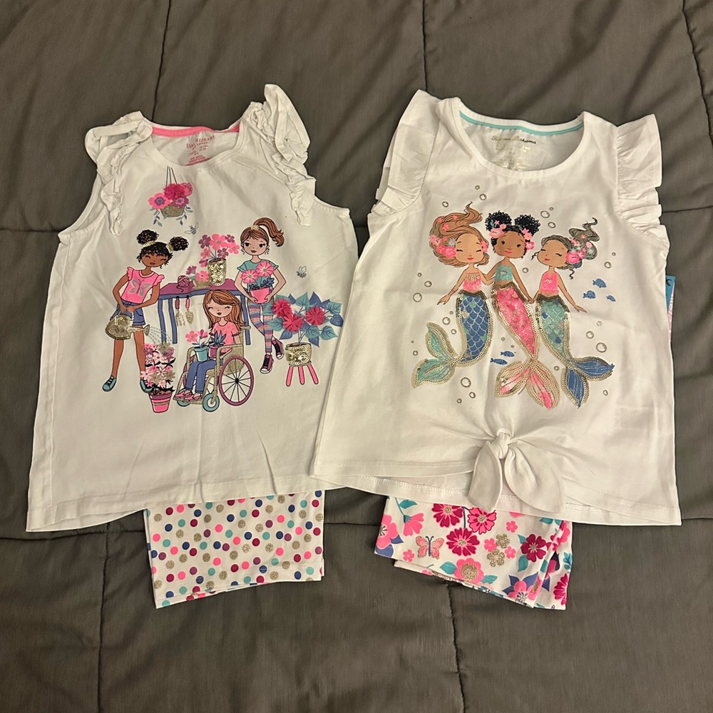 Isaac Mizrahi White and Pink Pajama Sets with Playful Prints